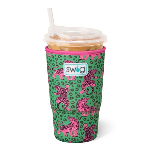 Swig Life Large Iced Cup Coolie, 30-32oz Iced Coffee Cup Insulator Sleeve with Handle, Neoprene...