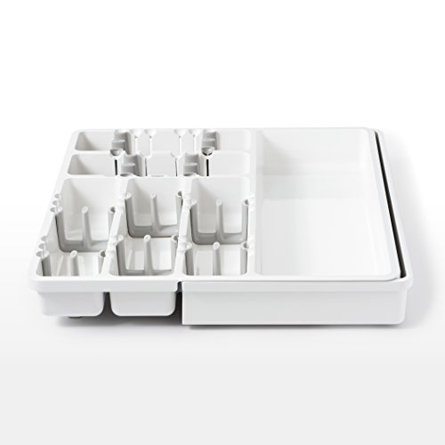 Organizador de Gaveta Extensível Plástico OXO Branco 40Cm Plástico