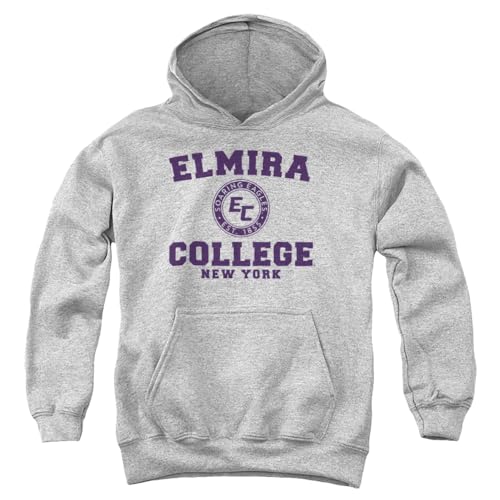 LOGOVISION Elmira College Official Circle Logo Youth Kids Boy/Girls Pull-Over Hoodie