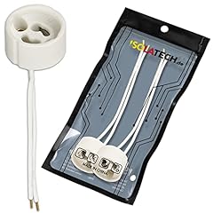 ISOLATECH 2pcs GU10 ceramica presa con ghiere LED lampade a risparmio energetico (max.250V/2A) lampadine casa incasso soffitto cucina bagno presa resistente al calore