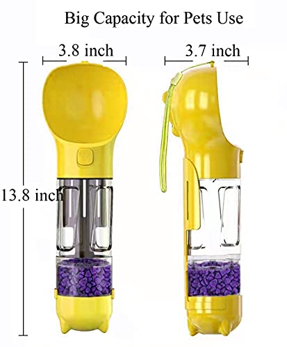 Updated Dog Water Bottle, 4 in 1 Portable Bpa Free Leak Proof Dispenser 300ml 10oz for Cat Outdoor Food Treats Water… - Image 7