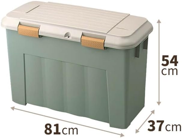 天馬(Tenma) 大容量の屋外収納ボックス 日本製 耐久性に特化した頑丈ボディ設計のベランダボックス ベランダ収納 ホームボックス 灯油タンクにピッタリな収納ストッカー 鍵穴付きで防犯対策 収納ケース 宅配ボックス ゴミ箱 プラスチック ベランダスリム100 【色 グリーングレー】 【サイズ 107L】 【幅81×奥行37×高さ54cm】