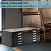 AdirOffice Flat File Cabinet - Heavy Duty 5-Drawer Blueprint Sheets Storage, 29
