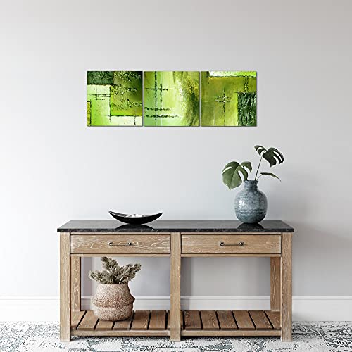 Runa Art Murale Astratto 3 Pezzi Quadri Tela Non