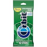 Wrigley Gum Orbit Sugar Free Spearmint Chewing Gum, 42 ct