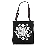 Quiet Darkness Mandala Geometry Tote Bag