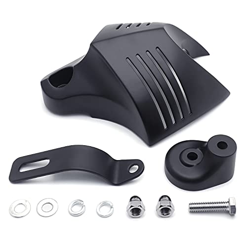 Httmt Mt246-001-Bk Black Horn Cover Compatible With Big Twins V-Rods Stock Cowbell Horns 1992-2020 #TOP5