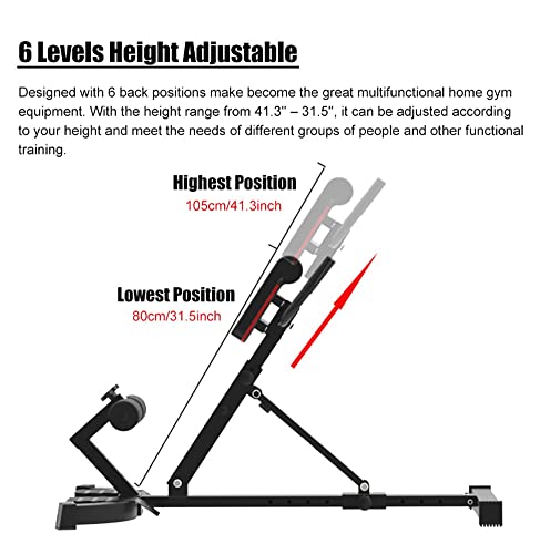 Hyperextension Romeinse Stoel voor Thuissportschool Fitness, Multifunctionele Gewichtsbank Apparatuur Rugverlenging Ab Oefening voor Mannen Vrouwen, Ladingen 300kg - Image 3