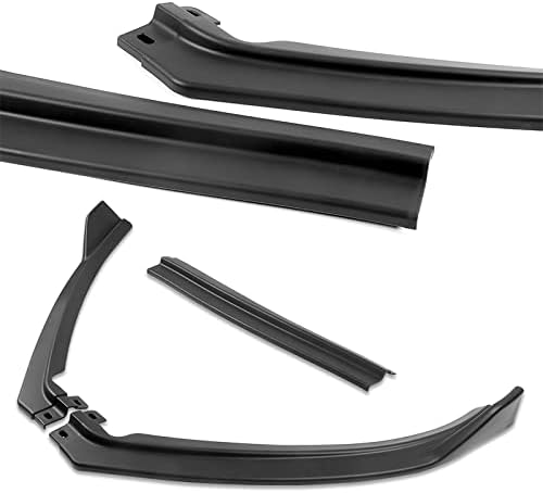 3PCS Front Bumper Lip Kit fit for compatible with 2011-2014 Volkswagen Jetta MK6, STP-Style Splitter Trim Protection Spoiler, Air-Dam-Chin-Diffuser (Unpainted Matt Black)