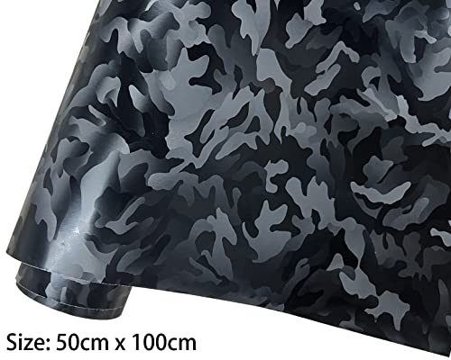 Image of LZLRUN Forged Matte Carbon Fiber Ghost Black Car Vinyl Wrap Film 1 inch x 30ft | Ghost black forged carbon fiber texture, With install tools, Air release, Self-adhesive, Repositionable, For auto furniture