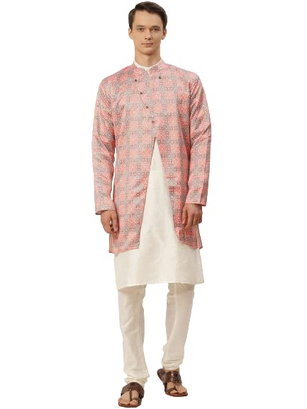 Image of SOJANYA (Since 1958 Men's Pure Cotton Sequined Embroidred Kurta - Perfect for Festivals & Functions