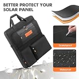 OURHZTB Torba do przenoszenia kompatybilna z Jackery SolarSaga 100 W 200 W 200 W dwukierunkowy przenośny panel słoneczny, podróżna torba do przechowywania na 2 panele akumulatorowe z kieszeniami na