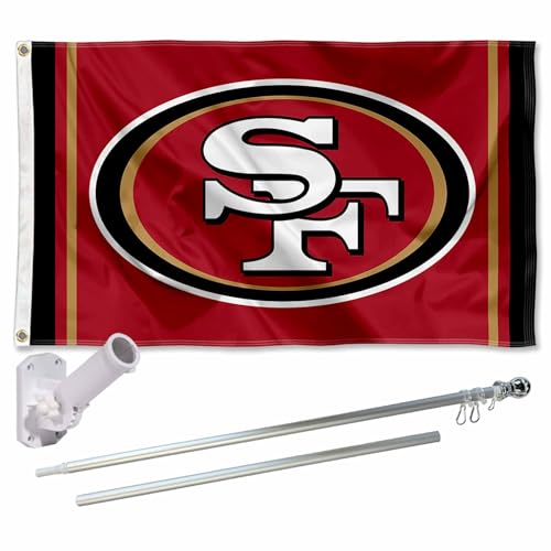 San Francisco 49ers Flag Pole and Bracket Kit