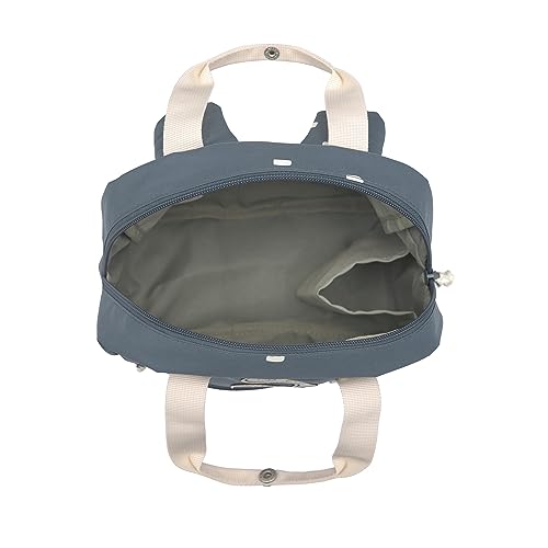 LÄSSIG Kinderrucksack mit Brustgurt Kindergartentasche Kindergartenrucksack 28 cm, 7 Liter, 3 Jahre/Mini Square Backpack Happy Prints Dunkelblau