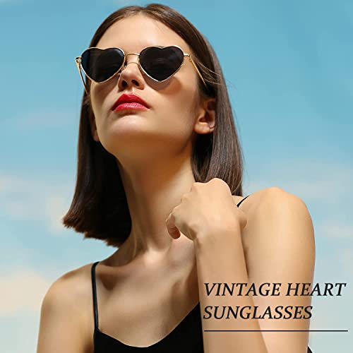 Polarized Heart Sunglasses for Women Cute Heart Shaped Sunglasses,Fashion Lovely Style UV400 Protection Lens2