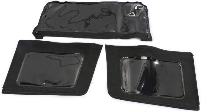 Mopar 82213833 Soft Top Window Kit Black Premium Acrylic Fabric, 4 Door Window Kit includes three rear soft windows with production-style tint