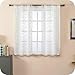 GIRASOLE HOME® Coppia Tende Bali Filtranti in Simil Lino Fantasia Rampicanti Tenda per Finestra e Interni 2 Pannelli da 55x120cm con Tasca e Passanti Nascosti, Crema immagine