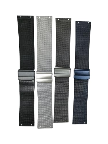 NZZXTO Zapasowy pasek do zegarka Skagen Unisex ze śrubą 24 mm (rozstaw otworów 15 mm) seria 809XLTTM, 24mm, Brak kamienia szlachetnego