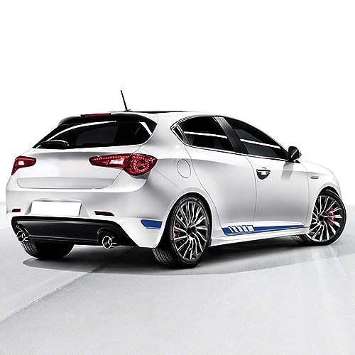 Adesivo Parafango Ti Per Alfa Romeo - Decorazione In Metallo, Nero E Rosso, Per Giulia, Stelvio, Mito