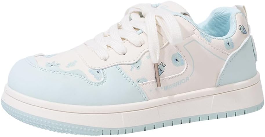 Cute Y2K Platform Sneakers for Women Kawaii Cat Shoes Breathable Lightweight Lace-Up Walking Shoes