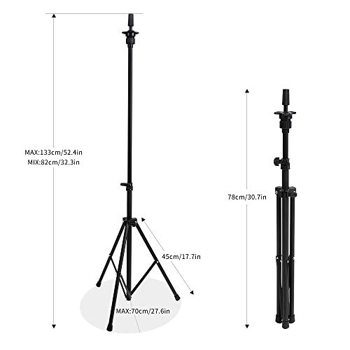 HYOUJIN Wig Stand Metal Adjustable Cosmetology Hairdressing Training Mannequin Head Tripod Stand for Hair Extensions Canvas Block Wig Head - Thumbnail 4