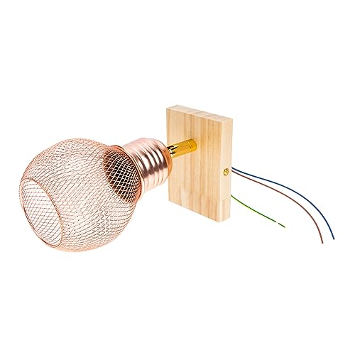 Lámpara de pared de madera fácil de instalar con tecnología led