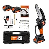 Altuna - Motosierra a Batería 21V con Cadena de Titanio - 800W Potencia - Capacidad de Corte 150mm - Incluye 2 Baterías de Litio - Ligera y Compacta - Maletín y Accesorios Incluidos - AF 150