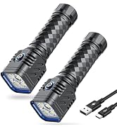 WdtPro Flashlights High Lumens Rechargeable, 4X Super Bright LED Flashlight, Powerful Flash Light...