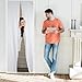 MAGZO Insulated Door Curtain Fit Door Size Up to 72 X 80 Inches, Magnetic Thermal Door Curtain Privacy-Preserving, White
