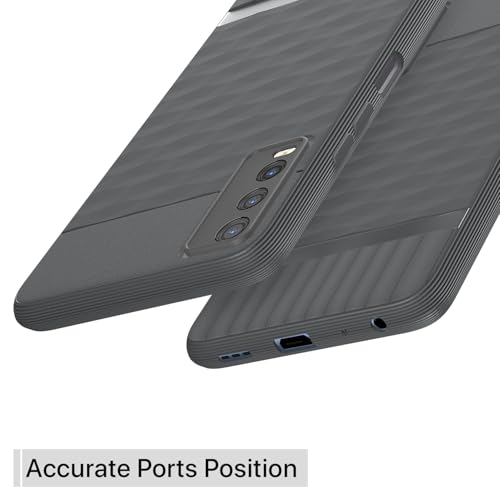 Image of Outlouders Bumper Case for Vivo Y12s / Y20 / Y20i / Y20G | Full Camera Protection | TPU Soft Flexible Shockproof Back Cover (Grey)