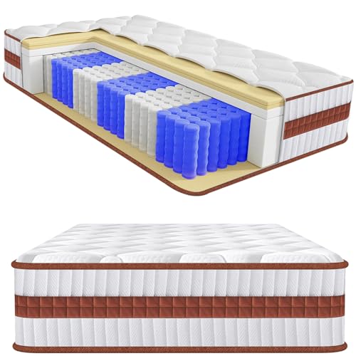 YIDATONG Colchón Viscoelástico 90x190. Multicapa, Altura 26cm, Firmeza Media, Núcleo FoamVital, Antibacteriano, Hipoalergénico, Higiénico y Transpirable, 7 Zonas Soporte Lumbar Ergonómico