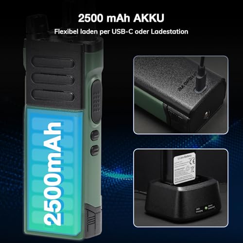 BAOFENG UV-32 10W Dualband-Funkgerät mit GPS, Chirp und kabelloser APP-Programmierung, AM-FM-Empfänger, 2,0 Zoll großes Farbdisplay, 1000 Kanäle, 10 Zonen, großer Reichweite für Notfälle im Freien