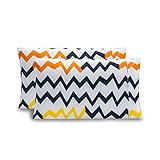 Elegant Comfort Luxury Ultra-Soft 2-Piece Pillowcase Set - 1500 Premium Hotel Quality Microfiber Double Brushed - Wrinkle Resistant, Standard/Queen, Chevron Pattern Colorful
