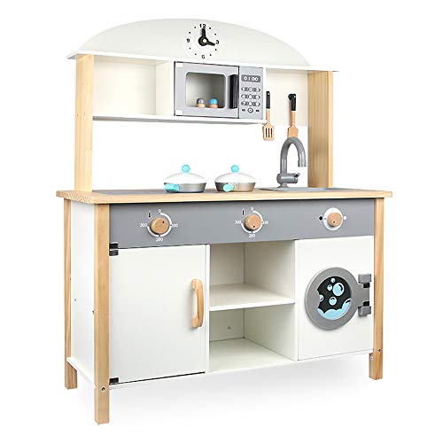 JW-YZWJ Kinderküchen Spielzeug Set Küche Kochsimulation Küchengeschirr Gasherd Frühkindliche Lernspielzeug Cover