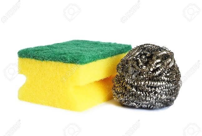Combo of 2 Diffrent Size Scrubber Regular Scrub Pad|Scrub Sponge Pack of 2 Stainless Steel|Sponge-picture-30