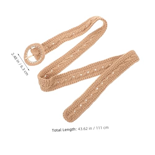 SAFIGLE Stylish Women's Braided Belt: Knitted Waist Belt for Enhancing Your Wardrobe - Versatile Waistband for Any Occasion from Casual to Formal2