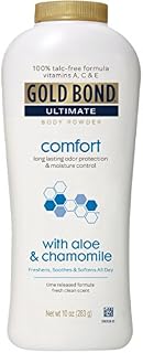 Gold Bond Ultimate Comfort Body Powder, Aloe and Chamomile, 10 Ounce Bottles