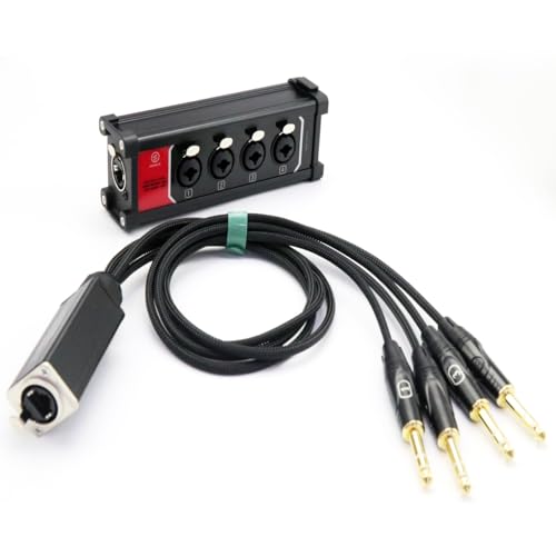 Extensor de audio TRS de 4 canales para eliminar ruidos y simplificar cables en estudio 5