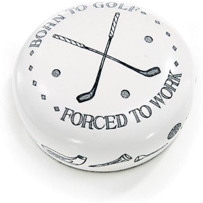 Golfer's gift idea desk paperweight Born to golf, forced to work