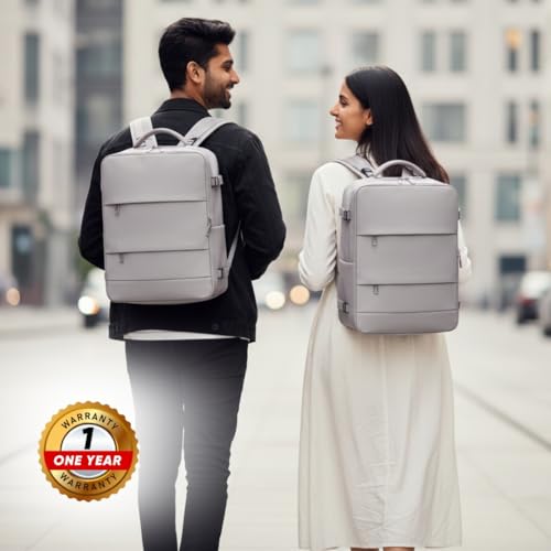 Image of KARRIER Vacuum Compression Backpack for Men & Women - 3-in-1 Travel Bag with Built-In Compression System, 17.3 inch Laptop Sleeve & Cabin-Friendly Design