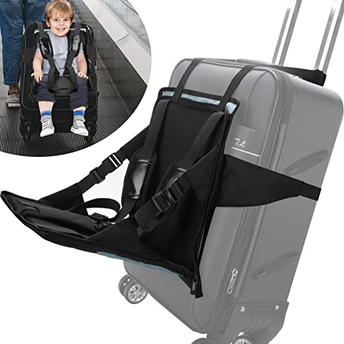 Travel Seat,Ride-on Suitcase for Kids, Foldable Travel Child Seat,Child Carrier for Carry-on Luggage-Family Airport Travel Made Easy