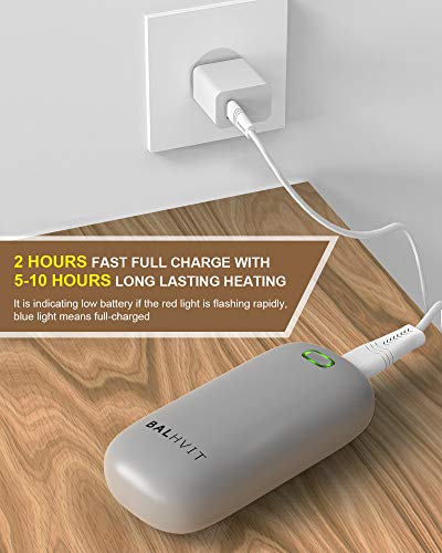 Balhvit 2s Instant Heating Rechargeable Hand Warmer, 6400mAh 5-10H Electric Hand Warmer Heater, Portable Pocket USB Battery Power Bank Reusable Hand Warmer for Outdoor Sports Warm Gifts for Women Men - Thumbnail 7