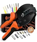 Aglets for Shoelaces，Aglet Crimping Tool，Four Sizes (3/4/4.5/5mm) Aglet Repair Kit with 200 Pcs Replaceable Shoelace Aglets in Four Color