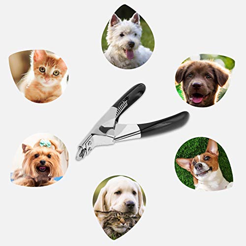 Fdit Pet Nagelschere, Cat Claw Scissors Nagelknipser Claw Clamps Praktisches Nagelschneidewerkzeug für Hunde und Katzen Pet Salon, Ideale Geschenkauswahl (Schwarz)