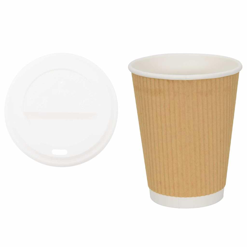 Bicchieri di carta con coperchi, 1000 pezzi, 300 ml
