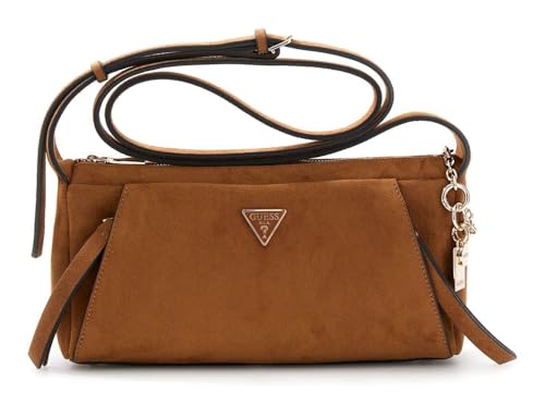Sac Devon Mini Crossbody GUESS fini les sacs lourds avec ce crossbody cognac