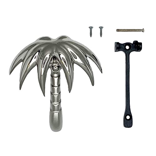 Palm Tree Door Knocker - Nickel (Premium Size) #TOP7