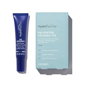 HydroPeptide Eye Authority and Collagel + Hydrogel Eye Mask, Bundle, (0.5 Ounce and 8 Count)
