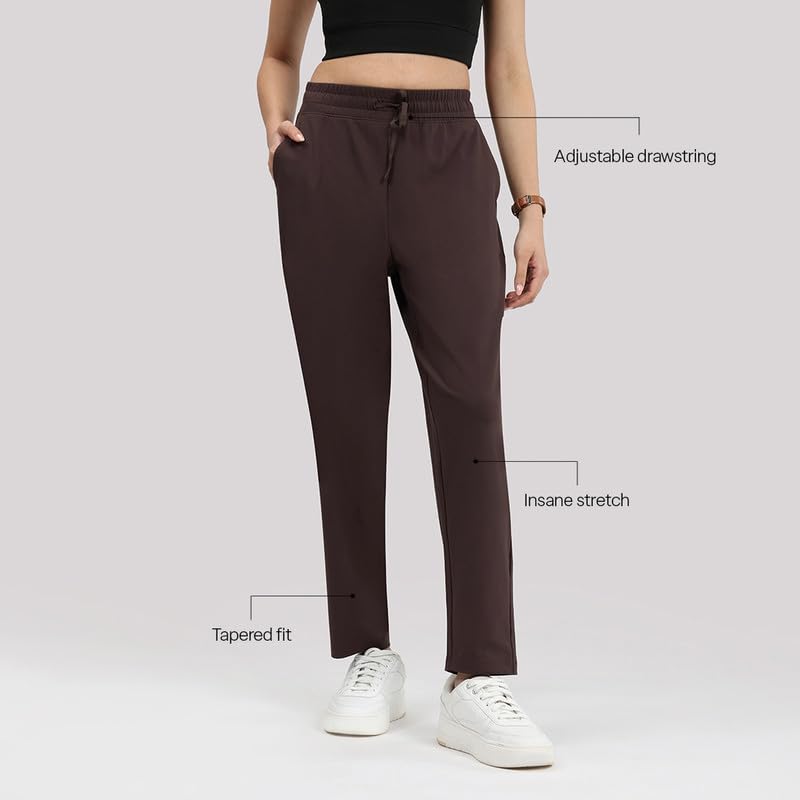 Image of BlissClub Women Mid Rise Tapered Casual Pants