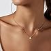 Luxval Dainty Gold Necklace for Women 18K Gold Plated Simple Gold Necklace Small Gold CZ Teardrop Diamond Choker Necklaces for Women Trendy Gold Jewelry Gifts for Women